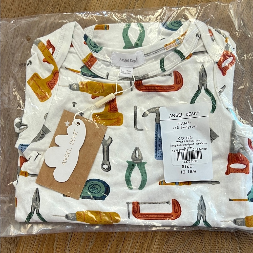 Angel Dear Colorful Tool Print Bodysuit